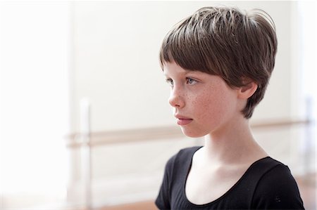 Portrait of sullen girl in ballet school Stock Photo - Premium Royalty-Free, Code: 614-07911979