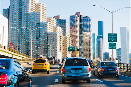 Traffic on FDR Drive, Manhattan, New York, USA Stock Photo - Premium Royalty-Free, Code: 614-07912052