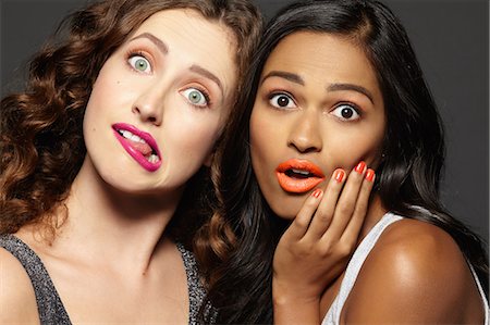 Female models making faces Stock Photo - Premium Royalty-Free, Code: 614-08000309