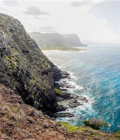 simsearch:614-08201967,k - View of cliffs and sea, Makapuu, Oahu, Hawaii, USA Photographie de stock - Premium Libres de Droits, Code: 614-08030562