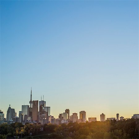 East riverdale park, skyline, Toronto, Ontario, Canada Foto de stock - Sin royalties Premium, Código: 614-08030766