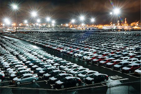 parking lot with cars - New cars in lot Stock Photo - Premium Royalty-Free, Code: 614-08065970