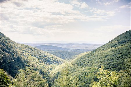 Landscape of a valley in New England, Berkshire County, Massachusetts, USA Foto de stock - Sin royalties Premium, Código: 614-08066223