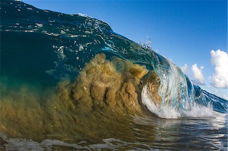 Barrelling wave, Hawaii, USA Foto de stock - Sin royalties Premium, Código: 614-08119748