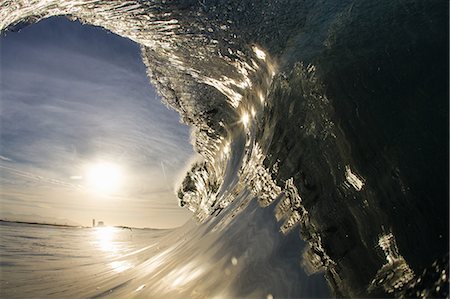 Barrelling wave, Hawaii, USA Foto de stock - Sin royalties Premium, Código: 614-08119751