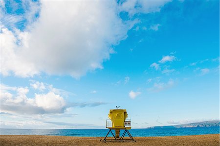 Coastal watch tower, Maui, Hawaii Foto de stock - Sin royalties Premium, Código: 614-08126721