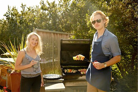 simsearch:614-08119552,k - Couple at barbecue party Stock Photo - Premium Royalty-Free, Code: 614-08270196