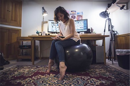 Sitting on yoga discount ball at desk