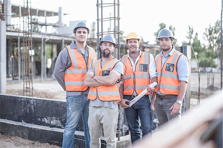 simsearch:614-06895837,k - Portrait of site manager and building team on construction site Stock Photo - Premium Royalty-Free, Code: 614-08488092