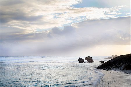 Rugged east coast of Barbados Stock Photo - Premium Royalty-Free, Code: 614-08535751