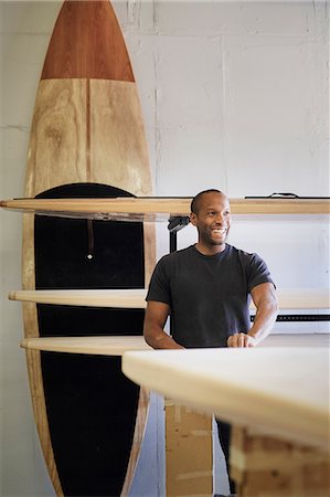 simsearch:614-08726627,k - Craftsman making paddleboard in workshop Stock Photo - Premium Royalty-Free, Code: 614-08726621