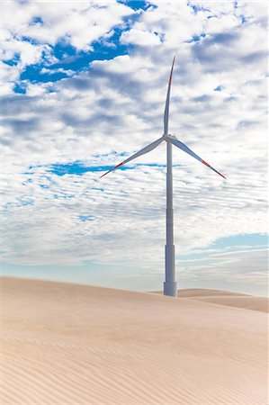 simsearch:614-07031810,k - Wind turbine in desert dunes, Taiba, Ceara, Brazil Stock Photo - Premium Royalty-Free, Code: 614-08720842