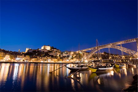 douro river - Porto and river Douro at dusk Stock Photo - Premium Royalty-Free, Code: 614-08865546
