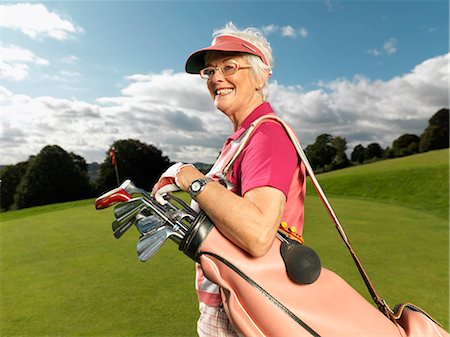 simsearch:649-06622229,k - Mature lady playing golf Stock Photo - Premium Royalty-Free, Code: 614-08865669