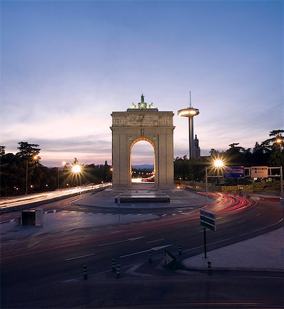 spain monuments - Arco de la Victoria Stock Photo - Premium Royalty-Free, Code: 614-08866312