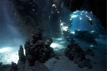 simsearch:6118-09112143,k - Underwater cave Photographie de stock - Premium Libres de Droits, Code: 614-08867057