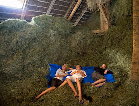 simsearch:614-06897646,k - girls and boy sleeping in hay barn Stockbilder - Premium RF Lizenzfrei, Bildnummer: 614-08867119