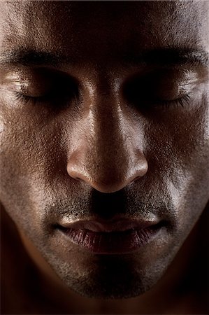Close up of man's face Stock Photo - Premium Royalty-Free, Code: 614-08867735