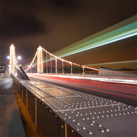 Time lapse view of Chelsea Bridge Stock Photo - Premium Royalty-Free, Code: 614-08868270