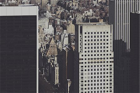 Aerial view of urban skyscrapers Stock Photo - Premium Royalty-Free, Code: 614-08868449