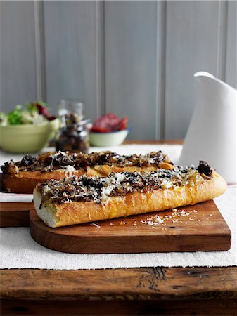 Pork and cheese on baguettes Stock Photo - Premium Royalty-Free, Code: 614-08868819
