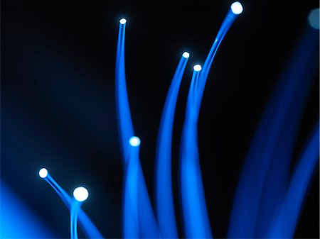 futuristic speed - Close up of fiber optic cables Stock Photo - Premium Royalty-Free, Code: 614-08869438