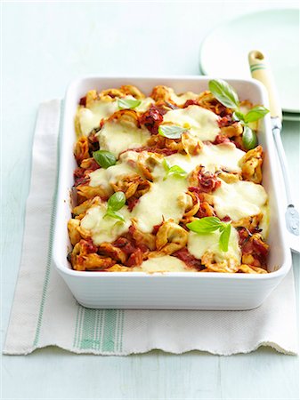 simsearch:614-08868898,k - Dish of baked pasta with cheese Stock Photo - Premium Royalty-Free, Code: 614-08869714