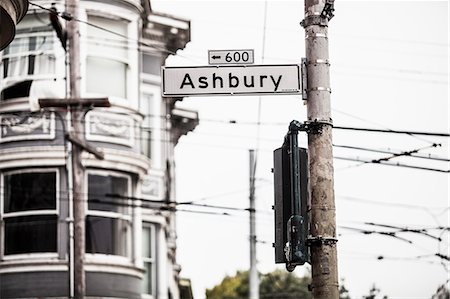 san francisco not 400 - Ashbury sign, San Francisco, California, USA Photographie de stock - Premium Libres de Droits, Code: 614-08876286
