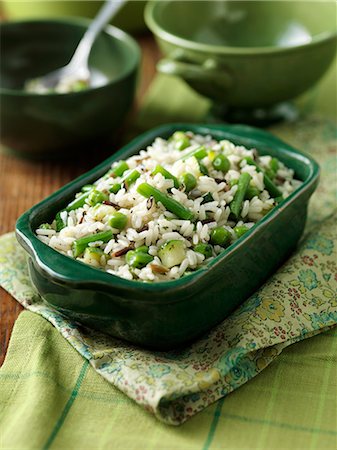 still life plate - Primavera risotto, peas and beans Stock Photo - Premium Royalty-Free, Code: 614-08876795