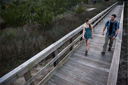 simsearch:614-08880836,k - Hikers crossing bridge, Skidaway Island State Park , Savannah, Georgia, USA Stock Photo - Premium Royalty-Free, Code: 614-08877073