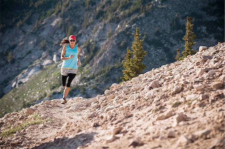 simsearch:614-08876523,k - Runner on Catherine's Pass trail, Wasatch Mountains, Utah, USA, Wasatch Mountains, Utah, USA Foto de stock - Royalty Free Premium, Número: 614-08878381