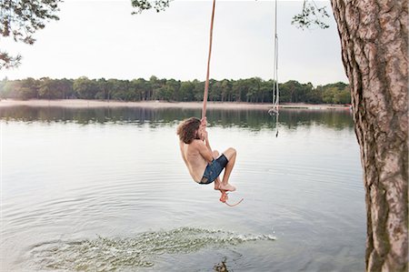 Rope Swing Stock Photo - Download Image Now - Rope Swing, Lake