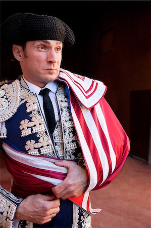 Bullfighter wearing traditional clothing at opening ceremony, Las Ventas bullring, Madrid Stock Photo - Premium Royalty-Free, Code: 614-08872623