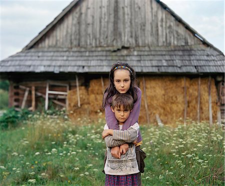 Portrait of siblings, Nowica, Poland Stock Photo - Premium Royalty-Free, Code: 614-08873229