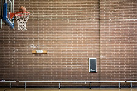 simsearch:649-08988167,k - Basketball about to drop through basketball net Stock Photo - Premium Royalty-Free, Code: 614-08881114