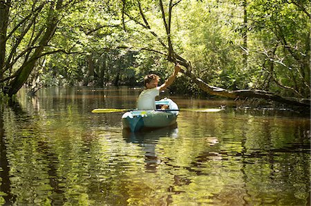 simsearch:614-08926342,k - Teenage boy in kayak, Econfina Creek, Youngstown, Florida, USA Stockbilder - Premium RF Lizenzfrei, Bildnummer: 614-08926354