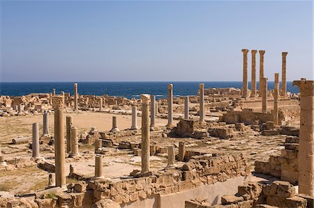 simsearch:614-03818562,k - Sabratha Roman site, Tripolitania, Libya Stock Photo - Premium Royalty-Free, Code: 614-08990425