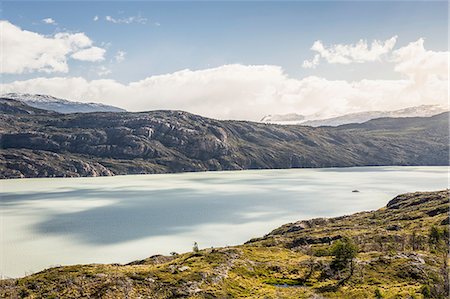 Landscape with Grey glacier lake, Torres del Paine National Park, Chile Stock Photo - Premium Royalty-Free, Code: 614-09017596