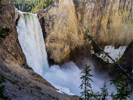 parque nacional yellowstone - Lower falls, Grand canyon of Yellowstone, Yellowstone National Park, Wisconsin, United States, North America Foto de stock - Sin royalties Premium, Código: 614-09078894