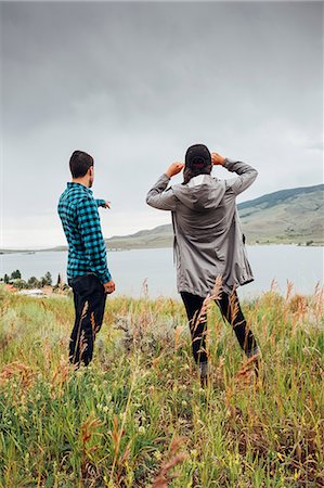 simsearch:614-09127185,k - Couple near Dillon Reservoir, looking at view, Silverthorne, Colorado, USA Stock Photo - Premium Royalty-Free, Code: 614-09127188