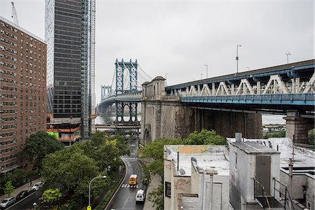 pont de manhattan - Manhattan bridge, New York, USA Photographie de stock - Premium Libres de Droits, Code: 614-09147797