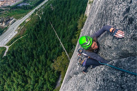 people climbing not illustration not baby not stairs - Rock climber climbing up The Chief, Squamish, Canada Stock Photo - Premium Royalty-Free, Code: 614-09159723