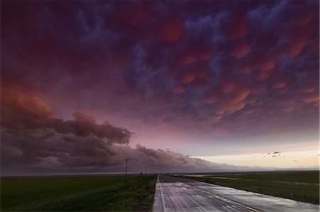 Mammatus after severe thunderstorm, Cope, Colorado, US Stock Photo - Premium Royalty-Free, Code: 614-09168143