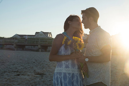 summer in new jersey beach - Romantic young couple face to face on beach at sunset,  Spring Lake, New Jersey, USA Stock Photo - Premium Royalty-Free, Code: 614-09178210