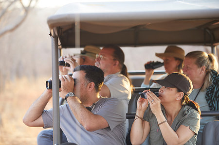 Tourists on safari tour, Victoria Falls, Zimbabwe Stock Photo - Premium Royalty-Free, Code: 614-09178357