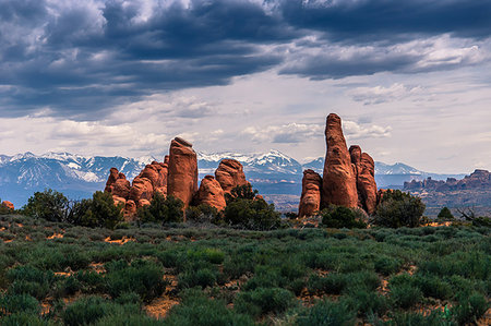 Arches National Park, Moab, Utah, USA Foto de stock - Sin royalties Premium, Código: 614-09178372