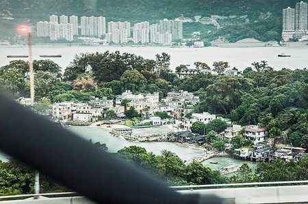 simsearch:649-08565623,k - View of office blocks and harbor, Hong Kong, China Foto de stock - Sin royalties Premium, Código: 614-09210843