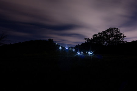 simsearch:862-06677509,k - Long exposure, Santa Monica mountains illuminated at night, Malibu Canyon state park, California, USA Stock Photo - Premium Royalty-Free, Code: 614-09212301