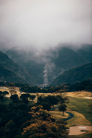 Countryside landscape, Tokushima-shi, Tokushima, Japan Stock Photo - Premium Royalty-Free, Code: 614-09270603