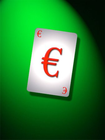 simsearch:614-00397697,k - Euro playing card Foto de stock - Sin royalties Premium, Código: 614-00394714